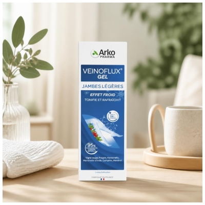 Arkopharma Veinoflux Gel Effet Froid Tonifie et Rafraîchit 150 ml