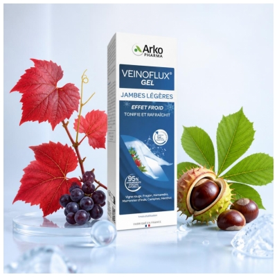 Arkopharma Veinoflux Gel Effet Froid Tonifie et Rafraîchit 150 ml