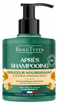 BeauTerra Après-Shampoing Douceur Nourrissant à l'Extrait d'Amande Douce 500 ml