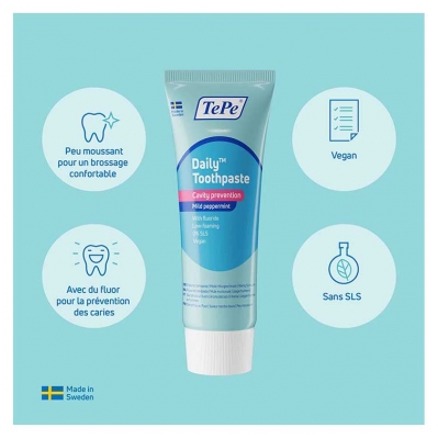 TePe Daily Dentifrice Menthe Douce 75 ml