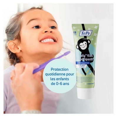TePe Daily Kids Dentifrice Quotidien Menthe Douce de 0 à 6 ans 75 ml