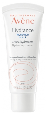 Avène Hydrance Riche Crème Hydratante Peaux Sensibles Sèches à Très Sèches 40 ml