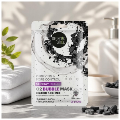 Organic Shop Sunday Essence Masque Moussant Purifiant & Contrôle des Pores 1 Unité