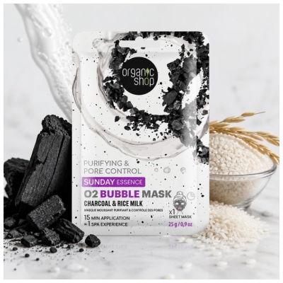 Organic Shop Sunday Essence Masque Moussant Purifiant & Contrôle des Pores 1 Unité