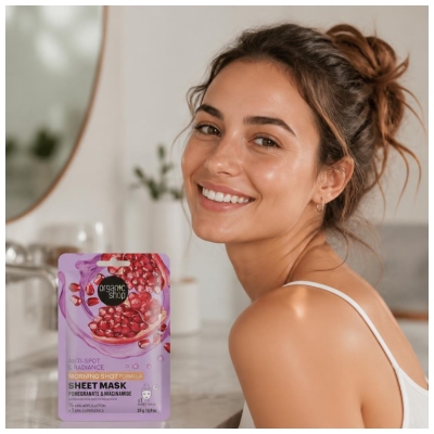 Organic Shop Morning Shot Masque en Tissu Anti-Taches & Éclat 1 Unité