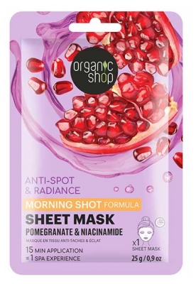 Organic Shop Morning Shot Masque en Tissu Anti-Taches & Éclat 1 Unité