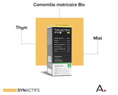 Synactifs Tuxactifs® Bio 12 Ans - Confort de la Gorge - Camomille - 125 ml