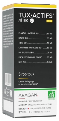 Synactifs Tuxactifs® Bio 12 Ans - Confort de la Gorge - Camomille - 125 ml