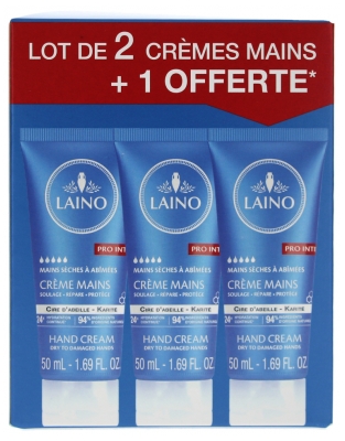 Laino Lot de 3 Crèmes Mains Pro Intense 50 ml