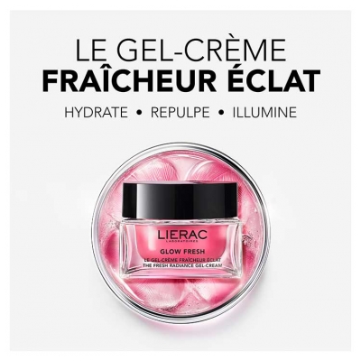 Lierac Glow Fresh Le Gel-Crème Fraîcheur Éclat Peaux Normales à Mixtes Recharge 50 ml