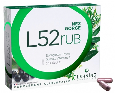 Laboratoires Lehning L52 Rub Nez Gorge 20 Unités