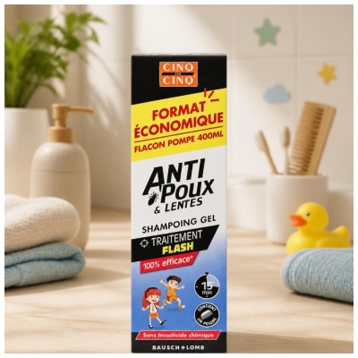 Cinq sur Cinq Shampoing Gel Anti Lentes & Poux 400 ml
