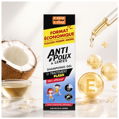 Cinq sur Cinq Shampoing Gel Anti Lentes & Poux 400 ml