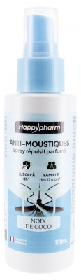 Mouspic Happypharm Spray Parfumé Anti-Moustiques 100 ml - Senteur : Noix de Coco