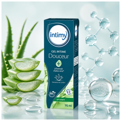 Intimy Gel Intime Douceur+ Sensation de Confort à l'Extrait d'Aloe Vera 70 ml