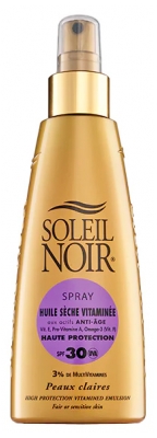 Soleil Noir Spray Huile Sèche Vitaminée 30 Haute Protection