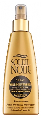 Soleil Noir Spray Huile Sèche Vitaminée Sans Filtre Ultra Bronzante
