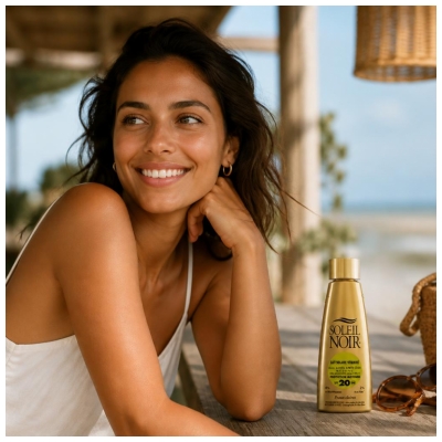 Soleil Noir Lait Solaire Vitaminé 20 Protection Moyenne