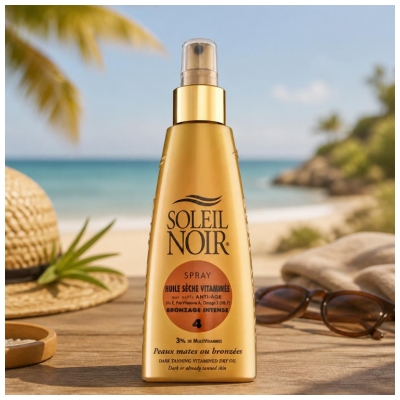 Soleil Noir Spray Huile Sèche Vitaminée 4 Bronzage Intense