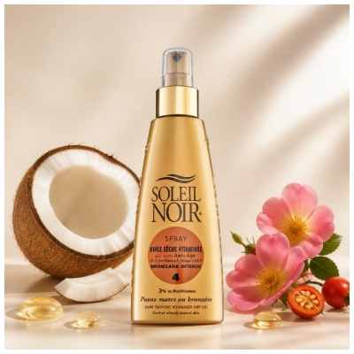Soleil Noir Spray Huile Sèche Vitaminée 4 Bronzage Intense