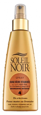 Soleil Noir Spray Huile Sèche Vitaminée 4 Bronzage Intense