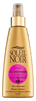 Soleil Noir Spray Huile Sèche Vitaminée 50 Haute Protection
