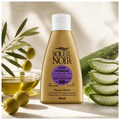 Soleil Noir Soin Vitaminé 30 Haute Protection