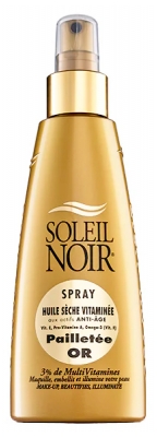 Soleil Noir Spray Huile Sèche Vitaminée Pailletée or