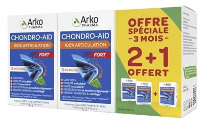 Arkopharma Chondro-Aid 100% Articulation Fort Lot de 3 x 60 Unités