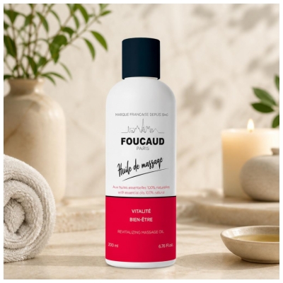 Foucaud Huile de Massage Revitalisante Flacon Plastique 200 ml
