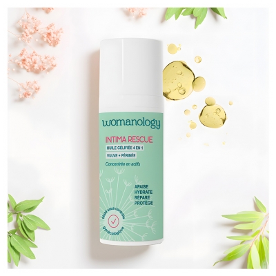 Womanology Huile Gélifiée 4en1 Vulve + Périnée Intime Rescue 50 ml