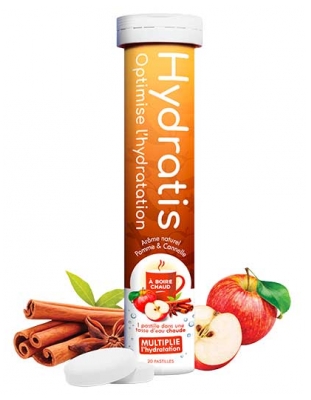 Hydratis Solution d'Hydratation Chaude 20 Comprimés - Goût : Pomme Cannelle