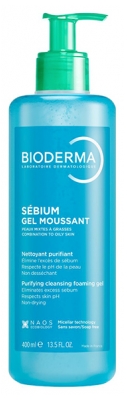 Bioderma Sébium Gel Moussant Nettoyant Purifiant Peaux Mixtes à Grasses 400 ml