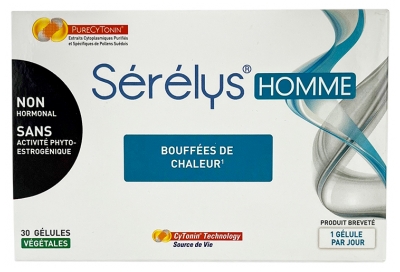 Sérélys® Homme - Complément Alimentaire à Base de Plantes Pour Les Bouffées de Chaleur(1) Chez L'homme - 30 Gélules