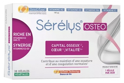 Sérélys Osteo - Maintien Capital Osseux (1 2) - Complément Alimentaire à Base de Plantes - 30 Gélules
