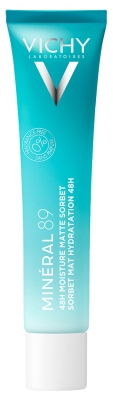 Vichy Minéral 89 Gel Sorbet Mat Hydratation Sans Parfum 48H 40 ml