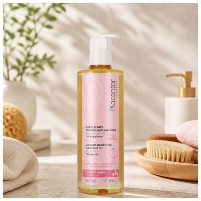 Placentor Végétal Huile Lavante Nourrissante Apaisante Visage et Corps 500 ml