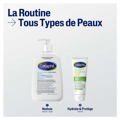 Cetaphil Crème Lavante Moussante Hydratante Toutes Peaux 236 ml