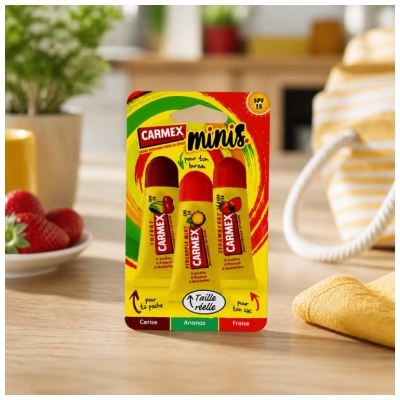 Carmex Minis Tubes SPF15 5 g 3 Unités