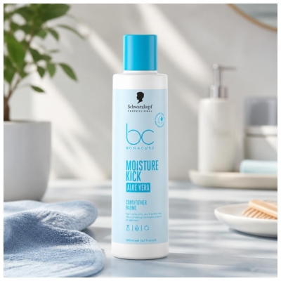Bonacure Schwarzkopf Baume Moisture Kick Cheveux Normaux à Secs et Ondulés 200 ml