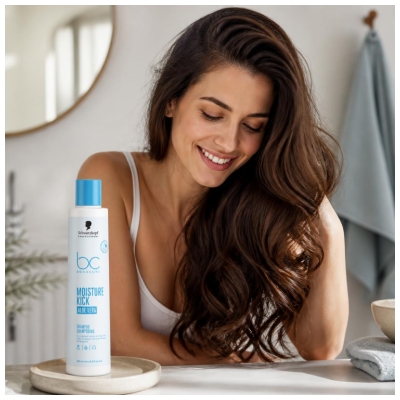 Bonacure Schwarzkopf Shampoing Moisture Kick Cheveux Normaux à Secs et Ondulés 250 ml