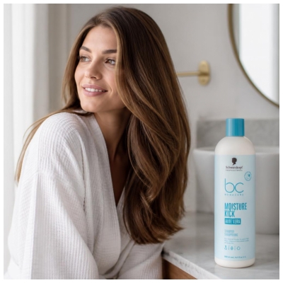 Bonacure Schwarzkopf Shampoing Moisture Kick Cheveux Normaux à Secs et Ondulés 500 ml
