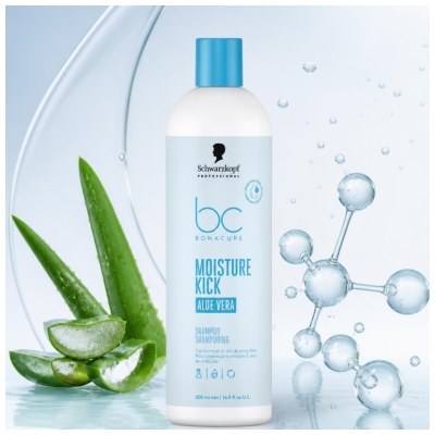 Bonacure Schwarzkopf Shampoing Moisture Kick Cheveux Normaux à Secs et Ondulés 500 ml