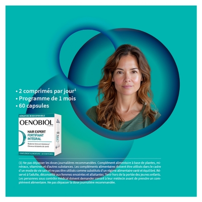 Oenobiol Hair Expert Fortifiant Intégral Force et Résistance 60 Comprimés