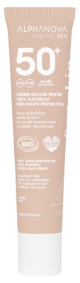 Alphanova Sun Crème Solaire Teinté Dorée Visage SPF50+ Bio 40 g