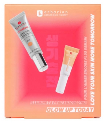 Erborian CC Crème à la Centella SPF30 Doré Tube 15 ml + Super BB Concealer Anti-Cernes Anti-Imperfections SPF25 Doré 3 ml