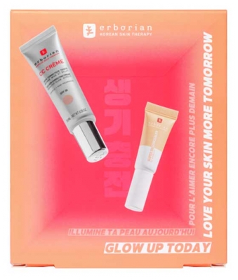 Erborian CC Crème à la Centella SPF30 Clair Tube 15 ml + Super BB Concealer Anti-Cernes Anti-Imperfections SPF25 Nude 3 ml