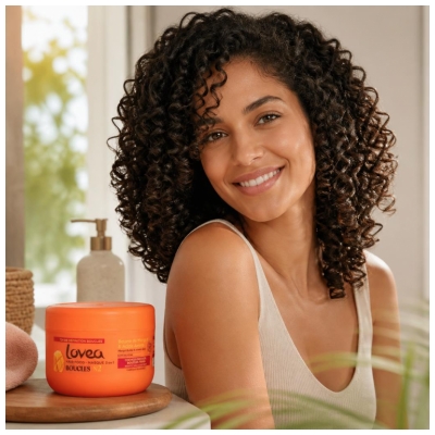 Lovea Hair Food Masque Boucles 3en1 au Beurre de Mangue & Acide Aminé 390 ml
