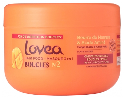 Lovea Hair Food Masque Boucles 3en1 au Beurre de Mangue & Acide Aminé 390 ml