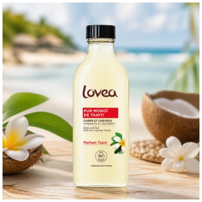 Lovea Pur MonoÏ de Tahiti Tiaré Cheveux et Corps 100 ml
